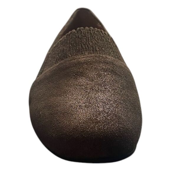 Gentle Souls by Kenneth Cole Women's Eugene Ruffle Slipper Loafer Brown Sz 6 NWB - Picture 2 of 8